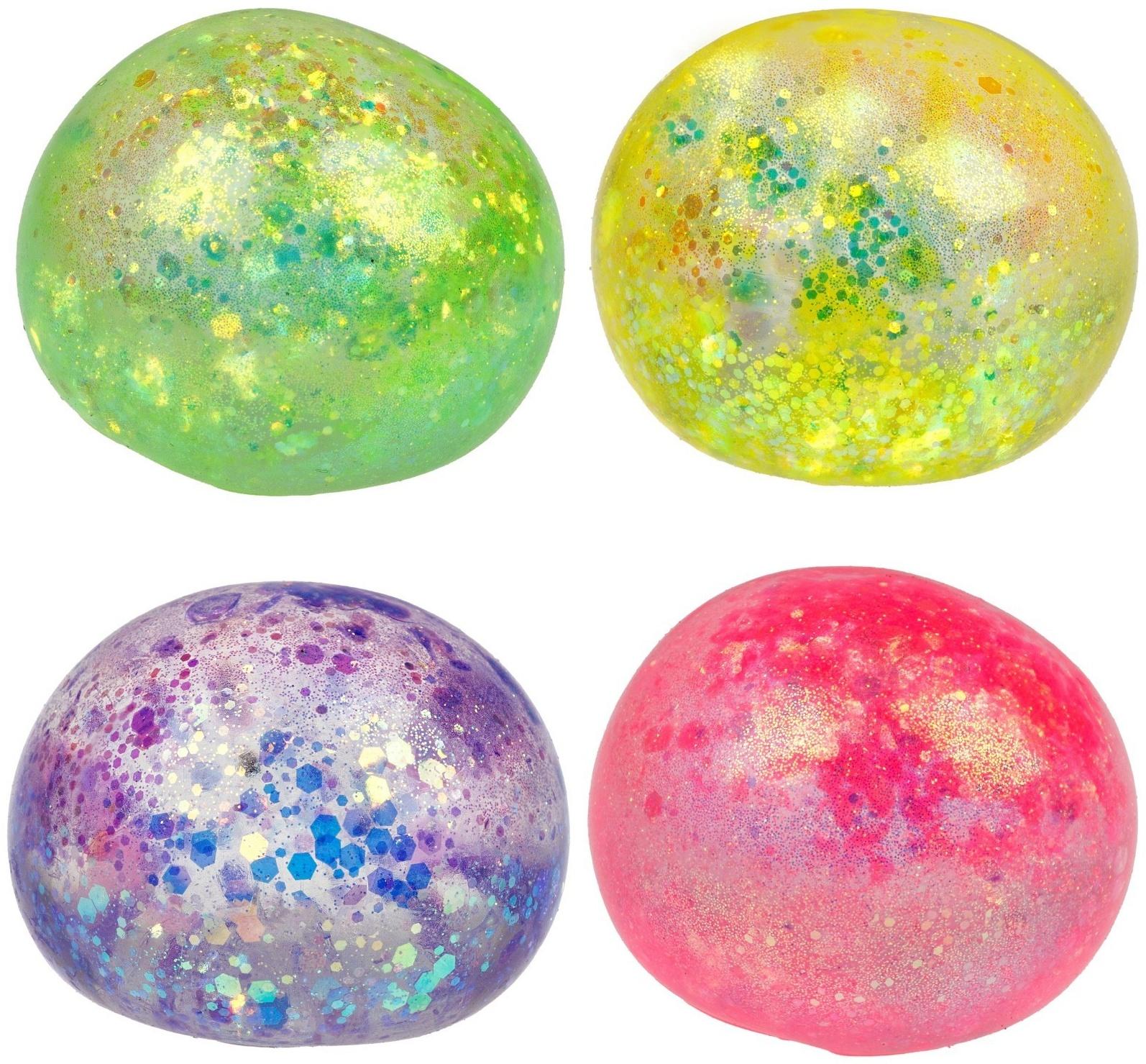 Мялка-антистресс «Блестящий шар», 6 см, цвета МИКС
