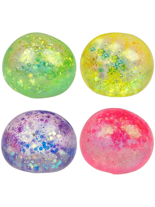 Мялка-антистресс «Блестящий шар», 6 см, цвета МИКС