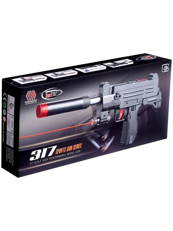 Автомат «Узи», с лазером, стреляет резиновыми и гелевыми пулями