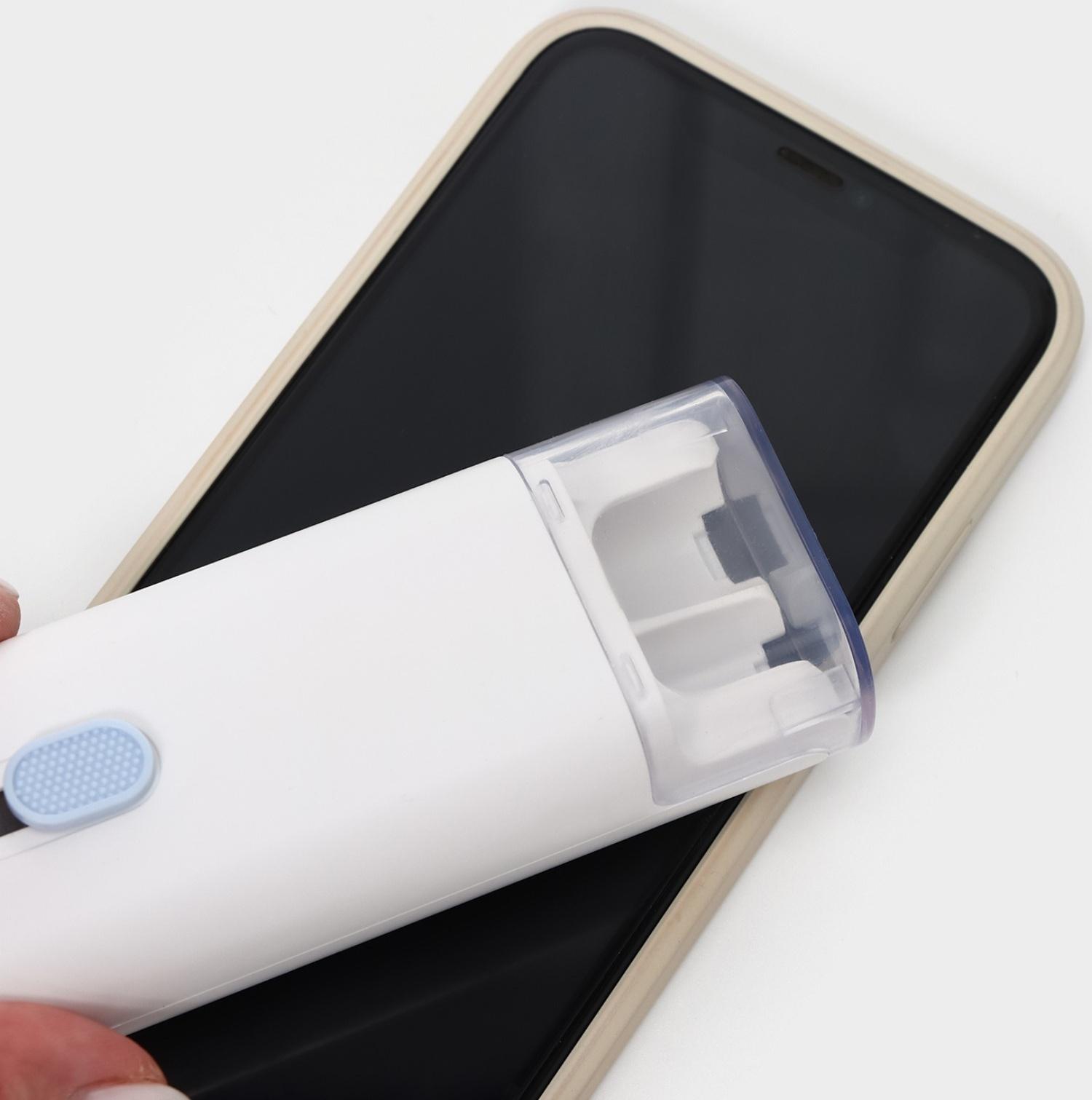 Мультифункциональный набор для чистки узких мест с распылителем и зажимом для клавиш Raccoon, цвет белый