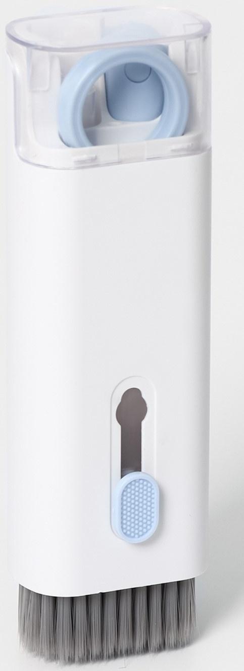 Мультифункциональный набор для чистки узких мест с распылителем и зажимом для клавиш Raccoon, цвет белый