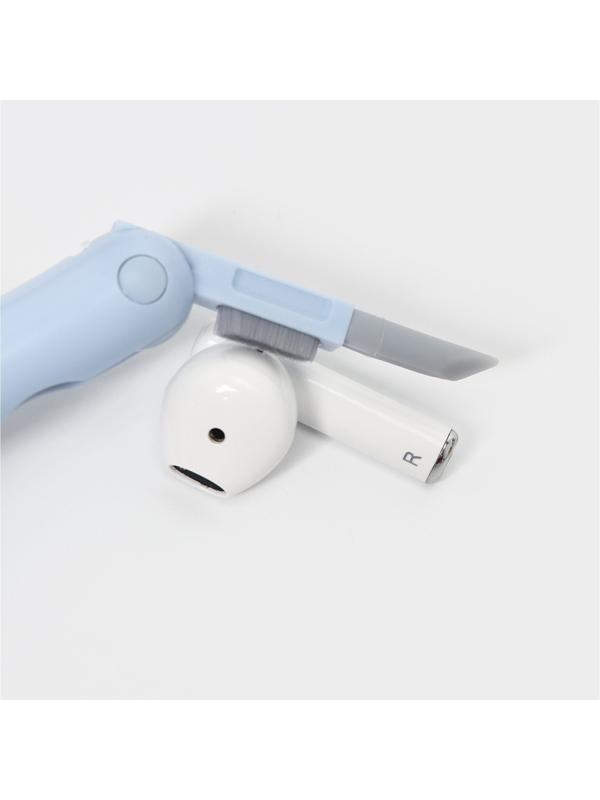 Мультифункциональный набор для чистки узких мест с распылителем и зажимом для клавиш Raccoon, цвет белый