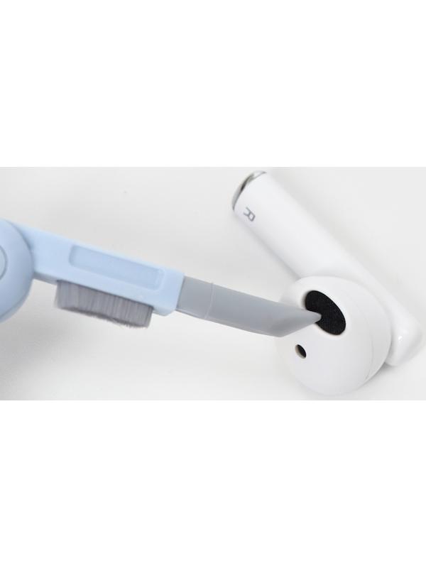 Мультифункциональный набор для чистки узких мест с распылителем и зажимом для клавиш Raccoon, цвет белый