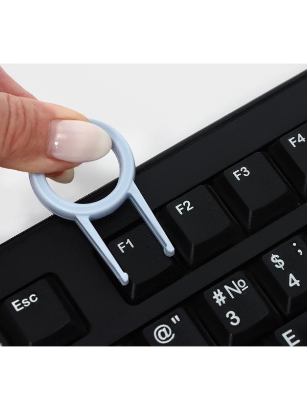 Мультифункциональный набор для чистки узких мест с распылителем и зажимом для клавиш Raccoon, цвет белый