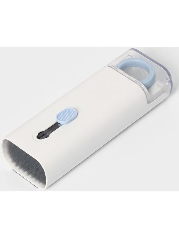 Мультифункциональный набор для чистки узких мест с распылителем и зажимом для клавиш Raccoon, цвет белый