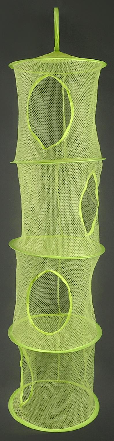 Корзина подвесная для игрушек 4 секции МИКС 27х27х92 см