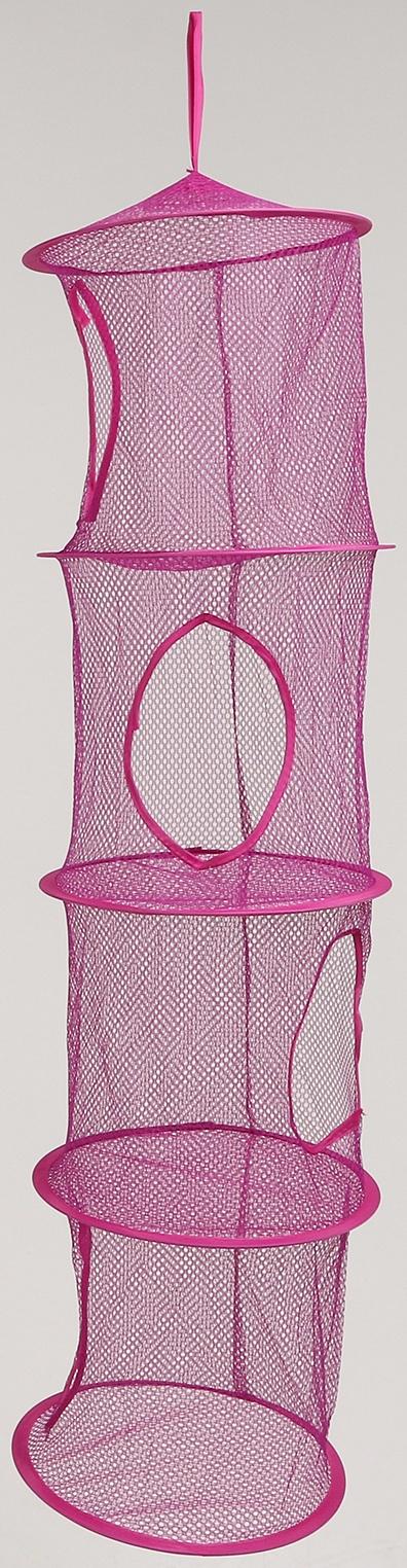 Корзина подвесная для игрушек 4 секции МИКС 27х27х92 см