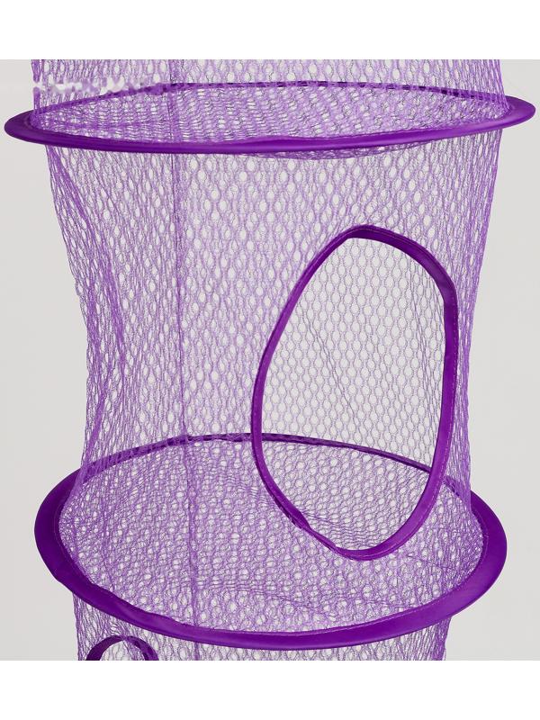 Корзина подвесная для игрушек 4 секции МИКС 27х27х92 см