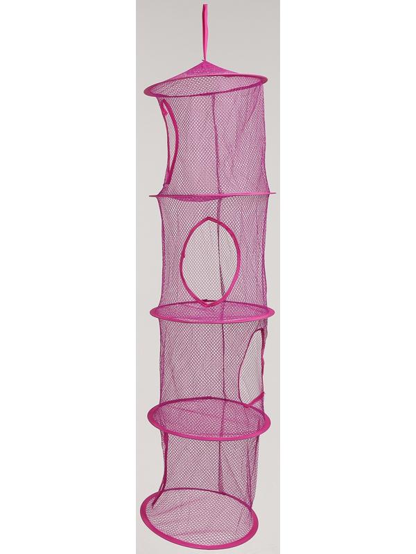 Корзина подвесная для игрушек 4 секции МИКС 27х27х92 см