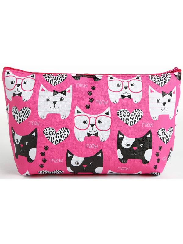 Косметичка на молнии, цвет розовый