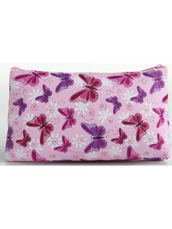 Косметичка на молнии, цвет розовый