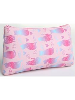 Косметичка на молнии, цвет розовый