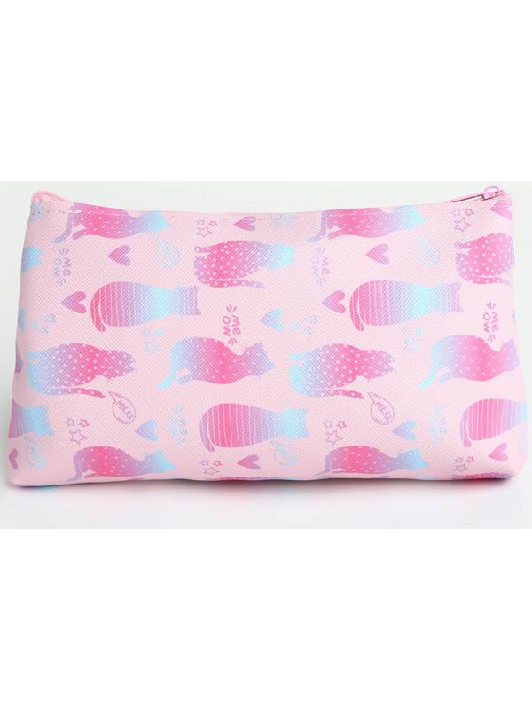 Косметичка на молнии, цвет розовый