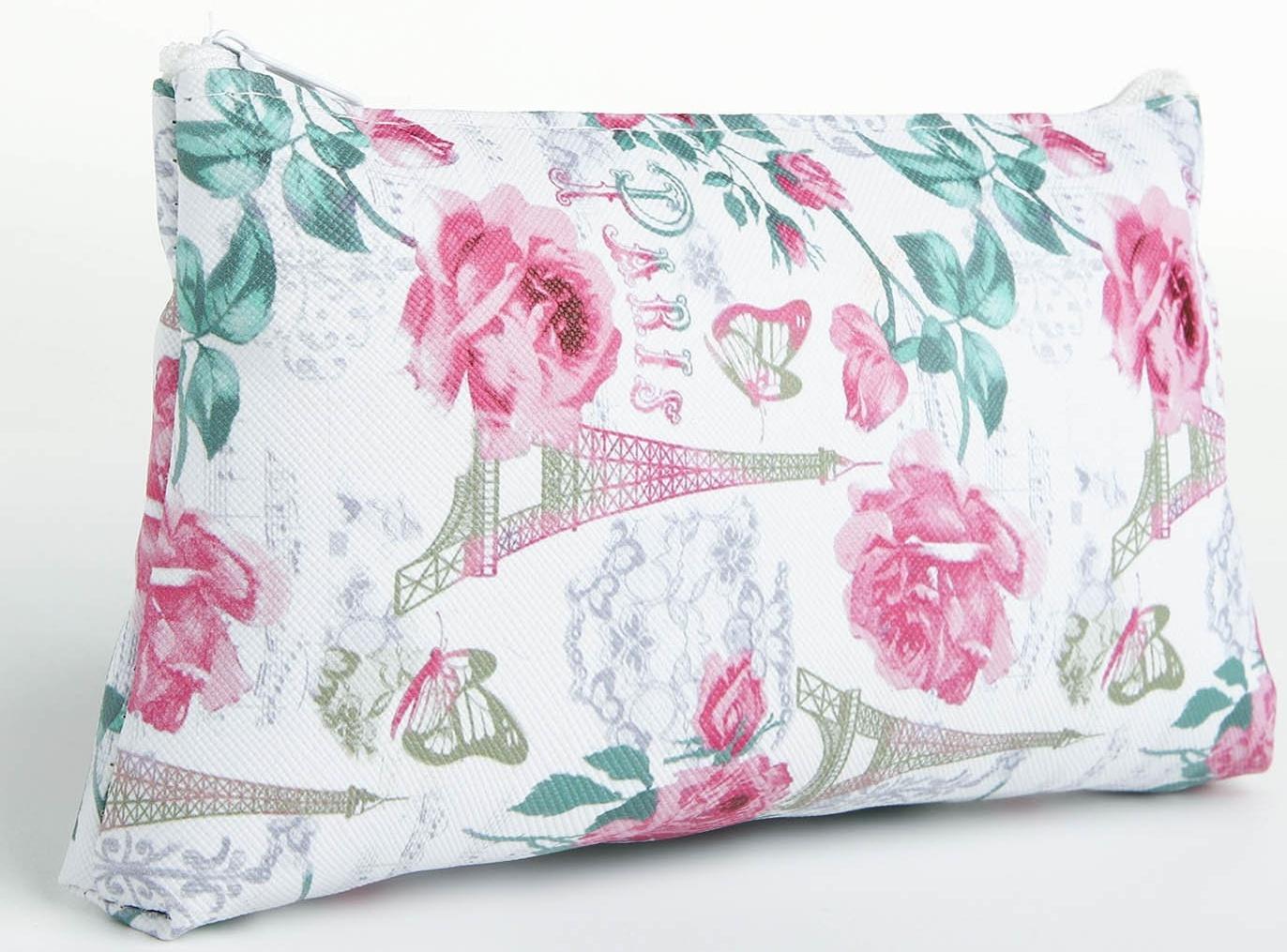 Косметичка на молнии, цвет белый/разноцветный