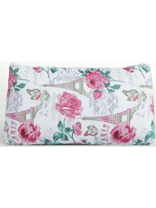 Косметичка на молнии, цвет белый/разноцветный