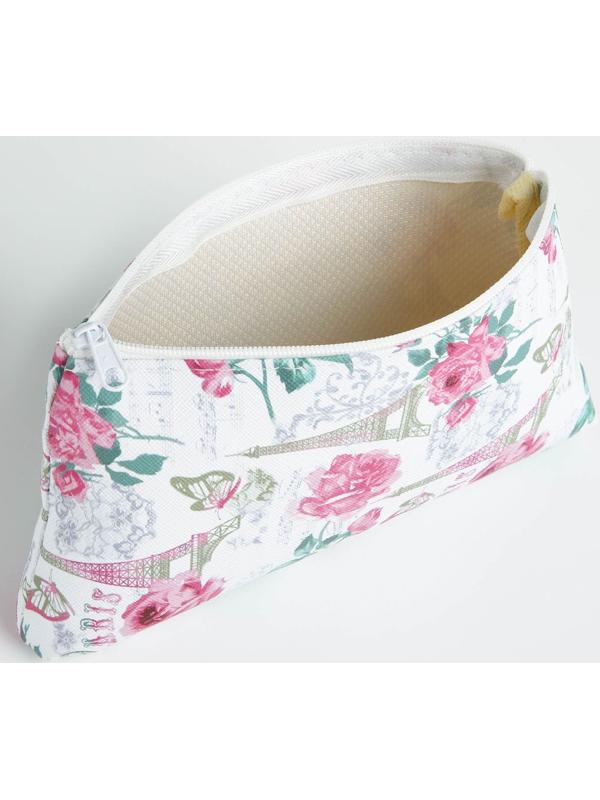 Косметичка на молнии, цвет белый/разноцветный