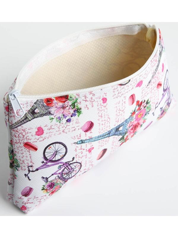 Косметичка на молнии, цвет белый/разноцветный