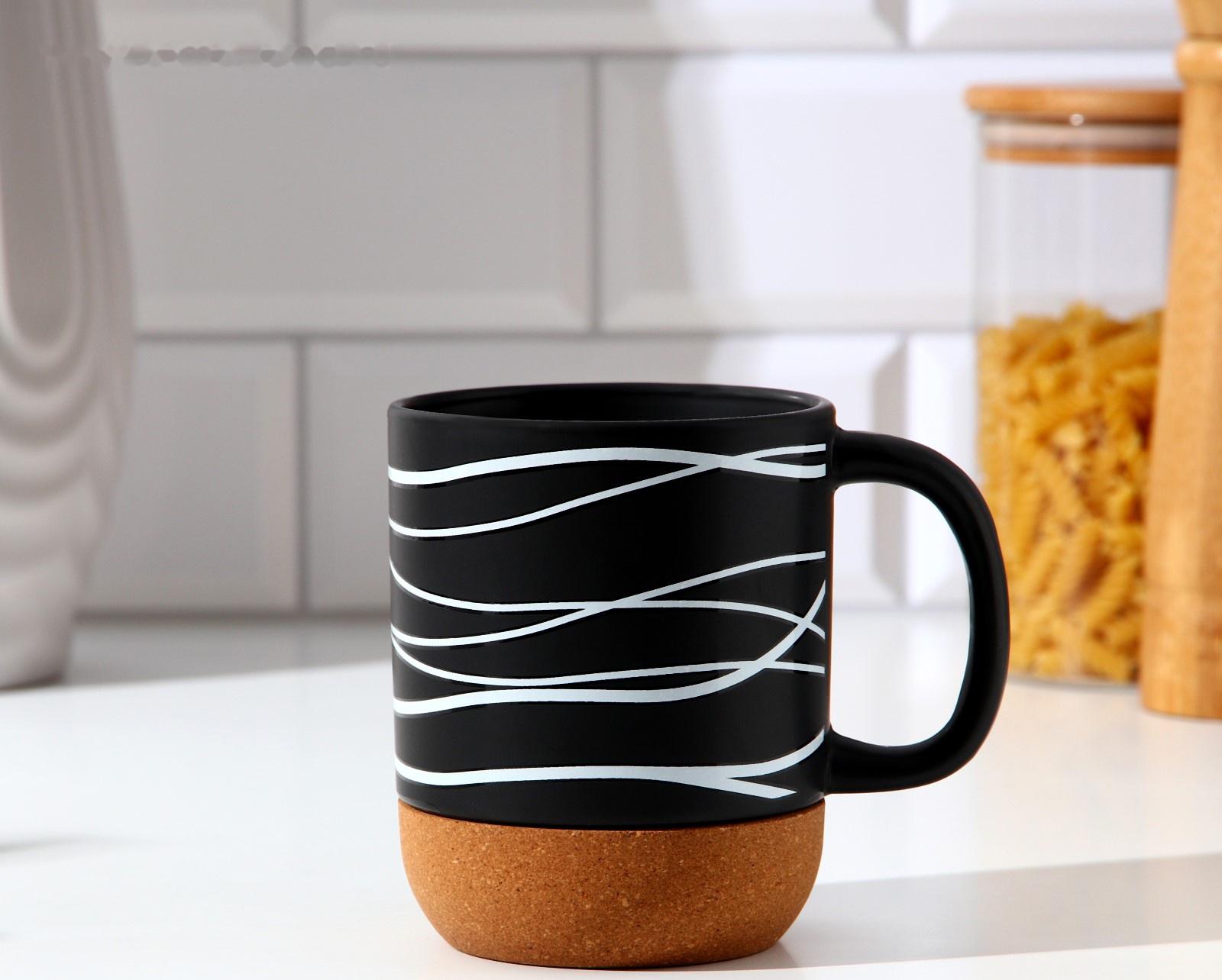 Кружка с пробковым дном «Геометрия», 400 мл