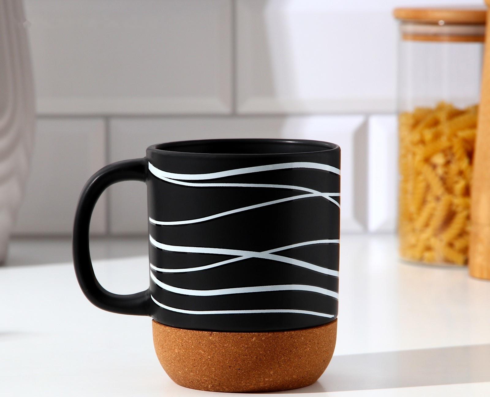 Кружка с пробковым дном «Геометрия», 400 мл