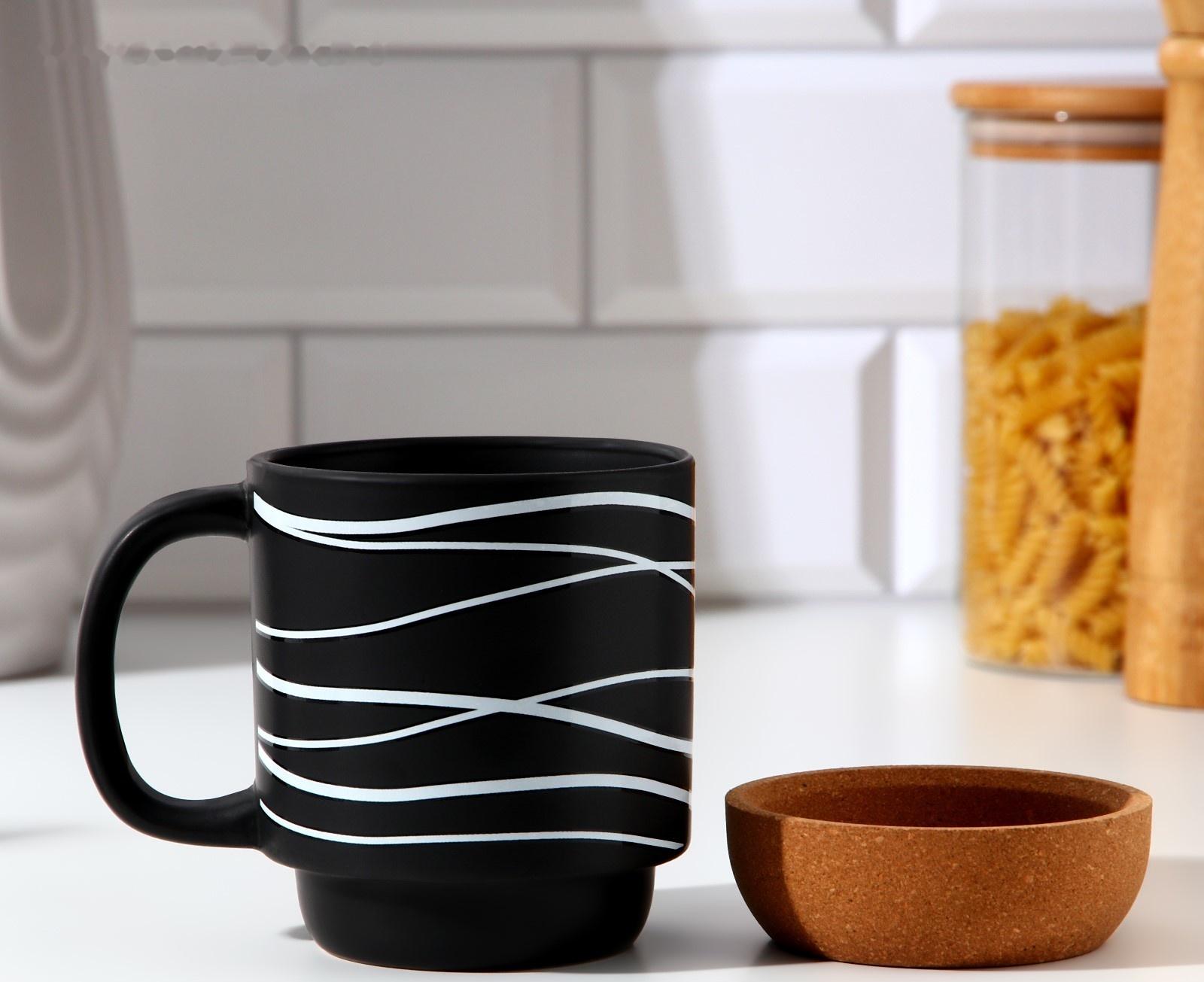 Кружка с пробковым дном «Геометрия», 400 мл