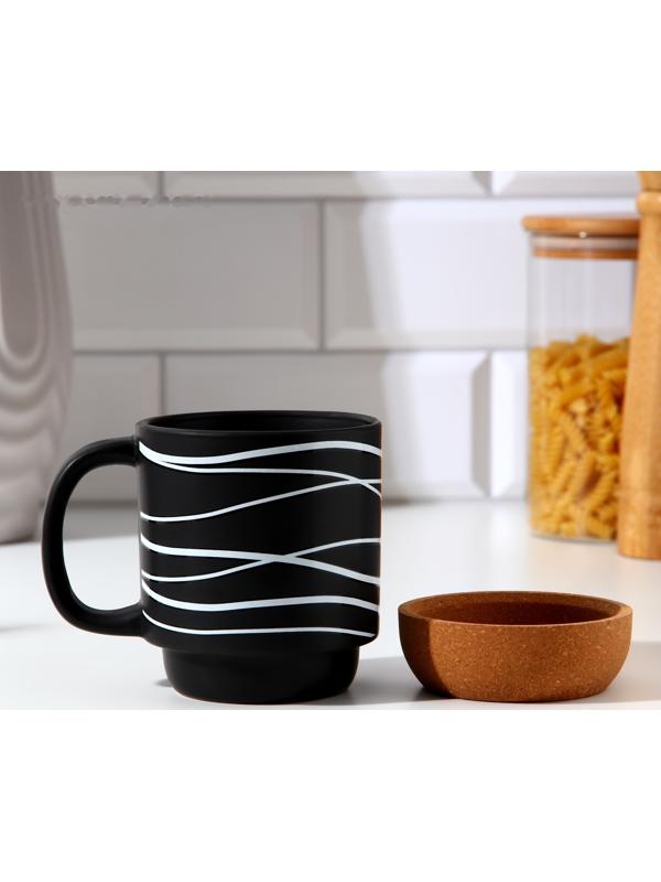 Кружка с пробковым дном «Геометрия», 400 мл