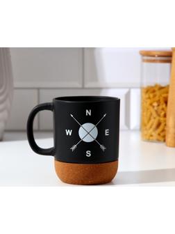 Кружка с пробковым дном «Стороны света», 400 мл