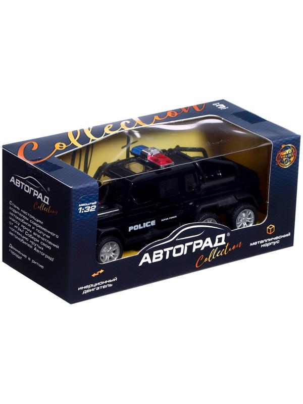 Машина металлическая «Спецслужбы. Джип», 1:32, инерция, цвет черный