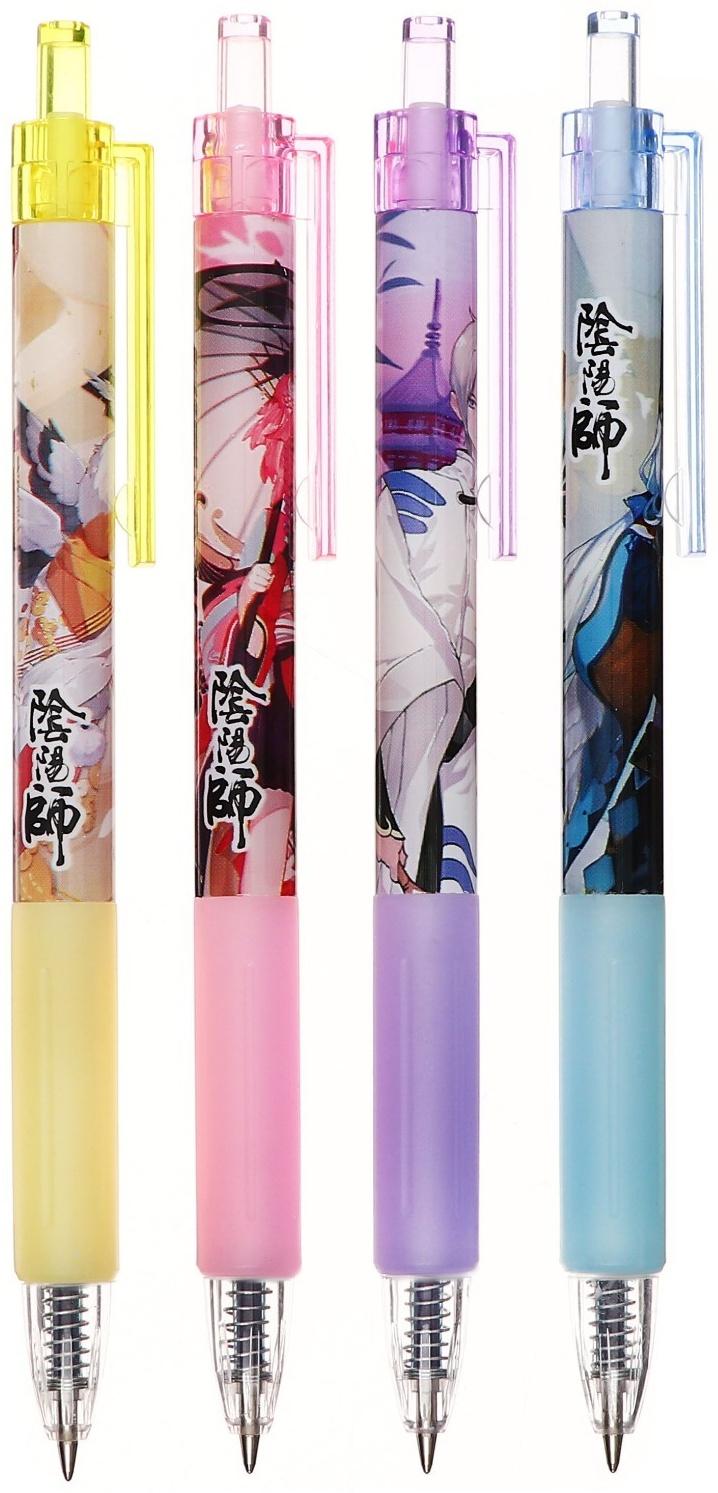 Ручка гелевая автоматическая Calligrata, 0,5мм, стержень синий, корпус Аниме