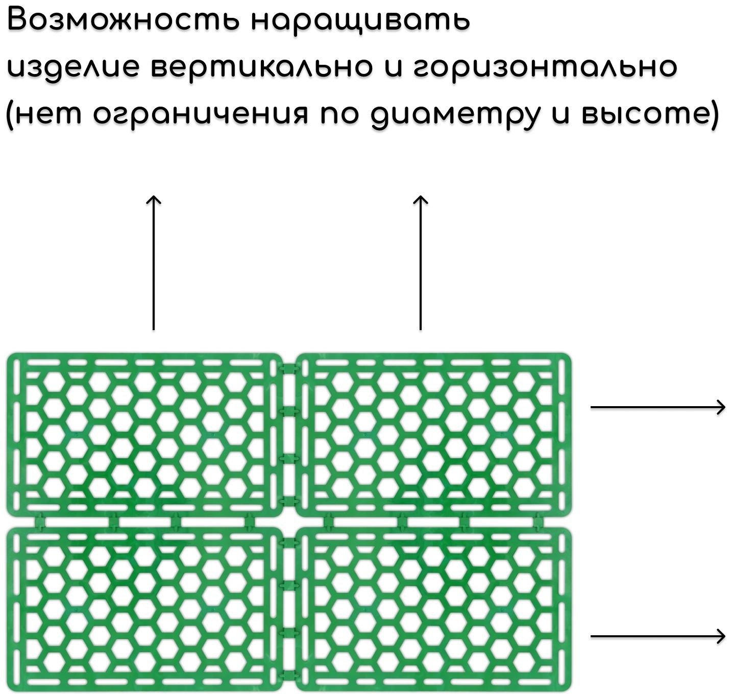 Защита стволов деревьев, 36 × 22 см, набор 4 шт., пластик