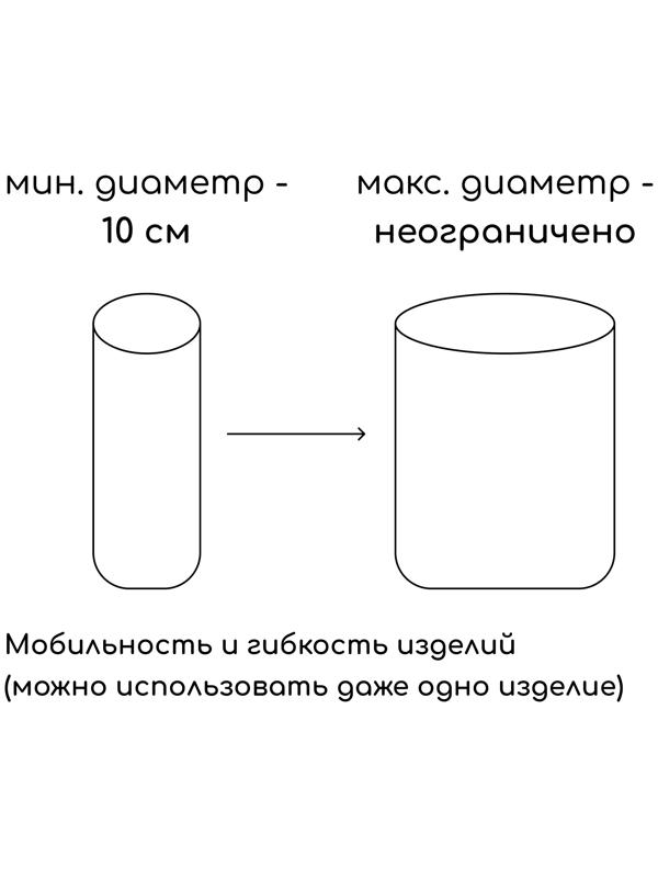 Защита стволов деревьев, 36 × 22 см, набор 4 шт., пластик