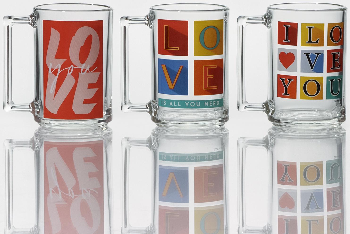 Кружка стеклянная «Фитнес», 320 мл, микс