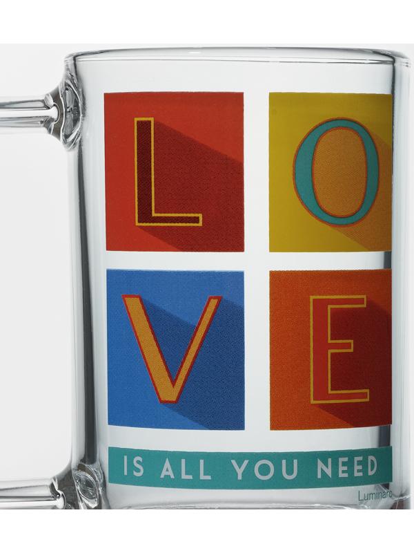 Кружка стеклянная «Фитнес», 320 мл, микс