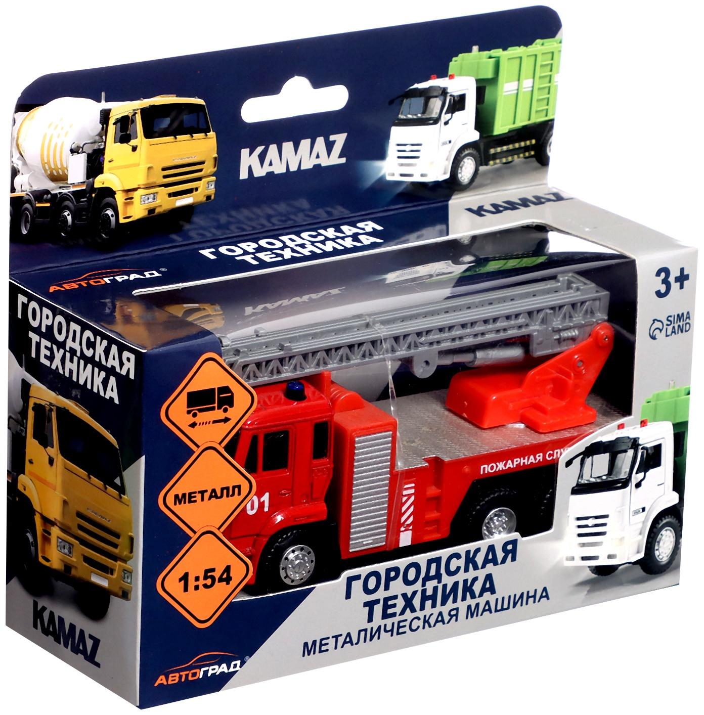 Грузовик металлический «КАМАЗ. Пожарная Служба», 1:54, инерция