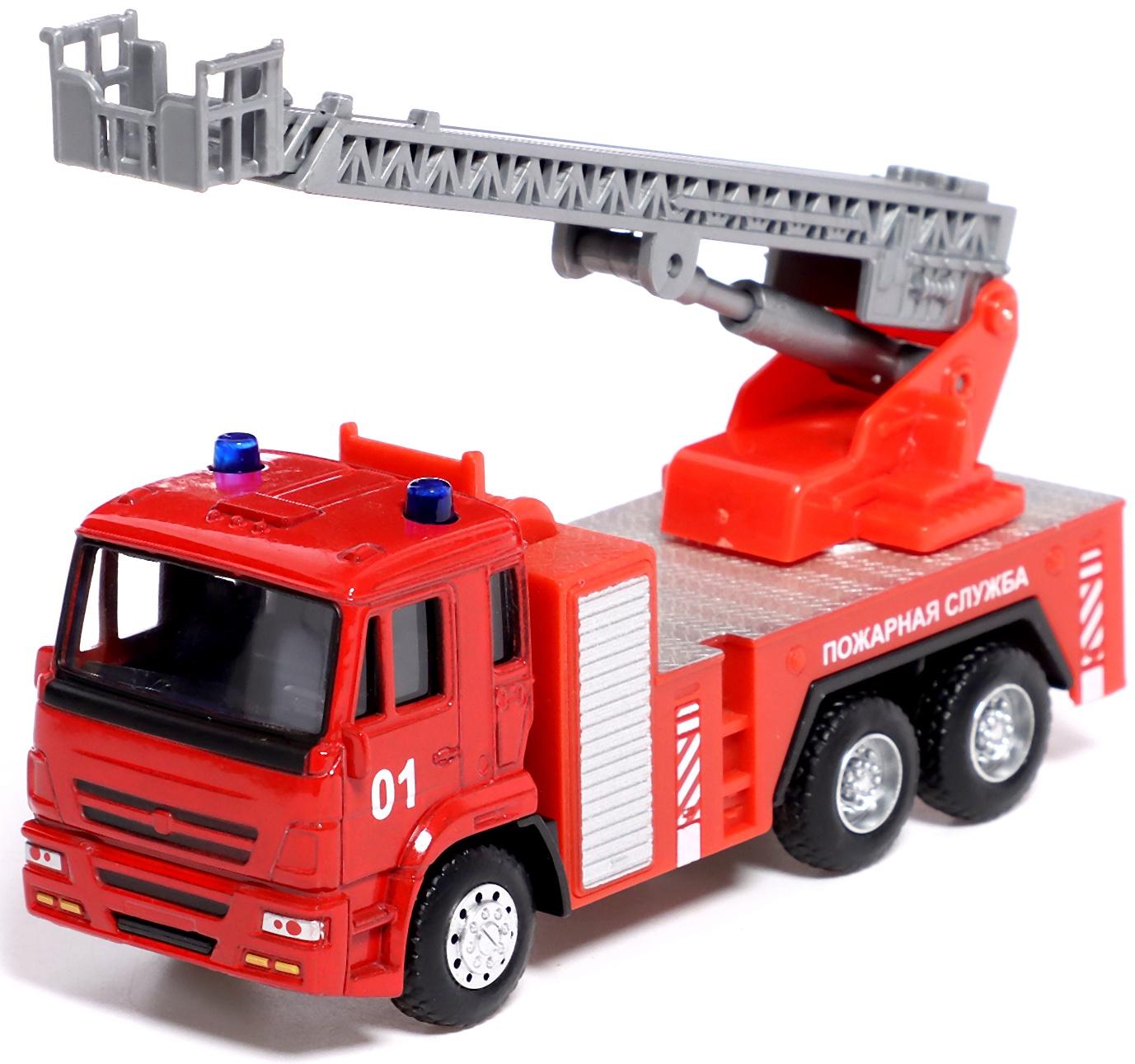 Грузовик металлический «КАМАЗ. Пожарная Служба», 1:54, инерция