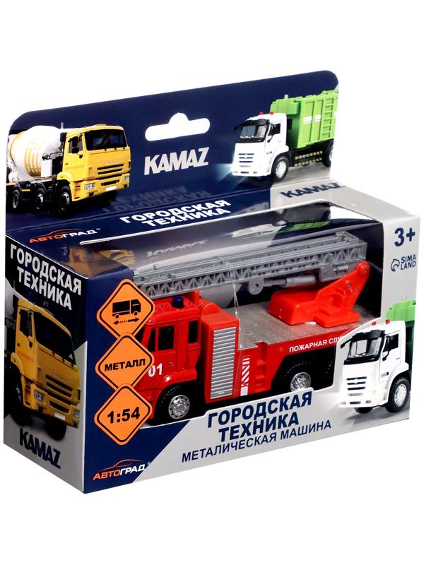 Грузовик металлический «КАМАЗ. Пожарная Служба», 1:54, инерция