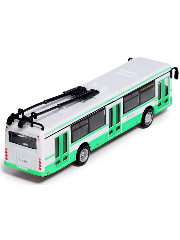 Троллейбус металлический «Город», 1:72, инерция