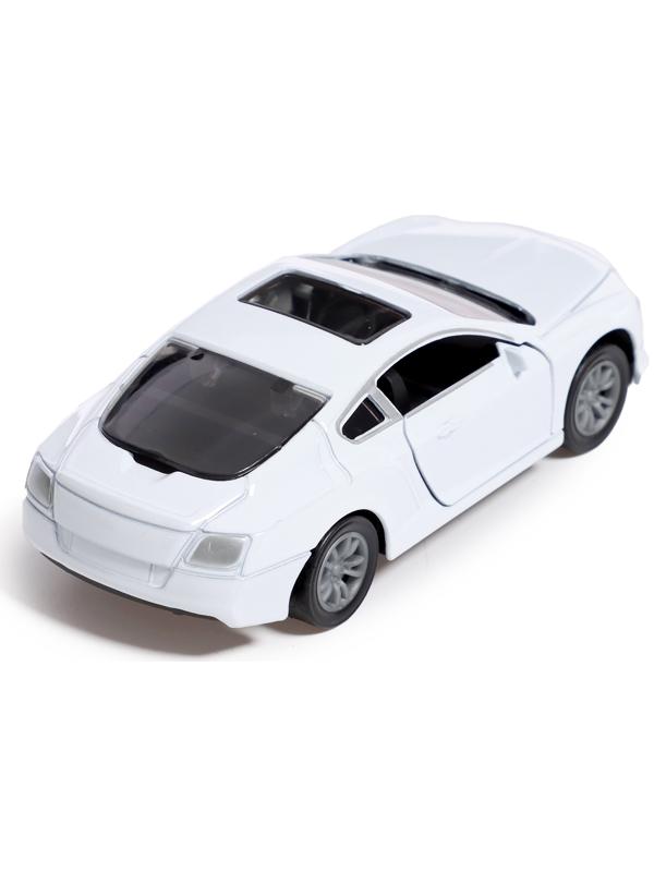 Машина металлическая «Купе», инерция, 1:32, открываются двери, световые и звуковые эффекты, цвет белый