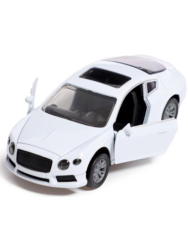 Машина металлическая «Купе», инерция, 1:32, открываются двери, световые и звуковые эффекты, цвет белый