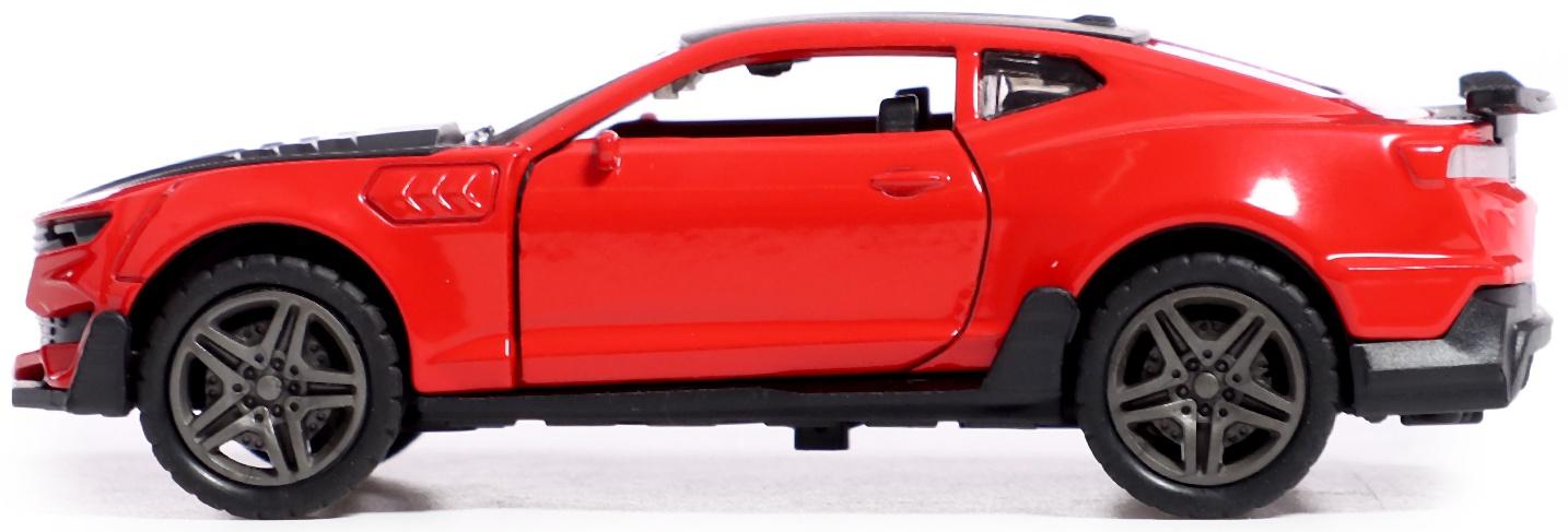 Машина металлическая «Гонка», инерция, 1:32, открываются двери, световые и звуковые эффекты, цвет красный