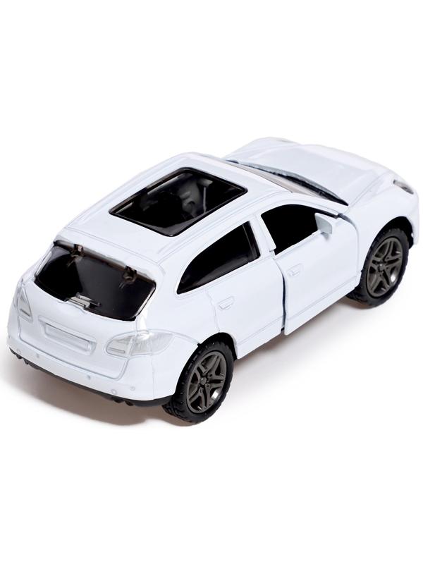 Машина металлическая «Каен», инерция, 1:32, открываются двери, световые и звуковые эффекты, цвет белый