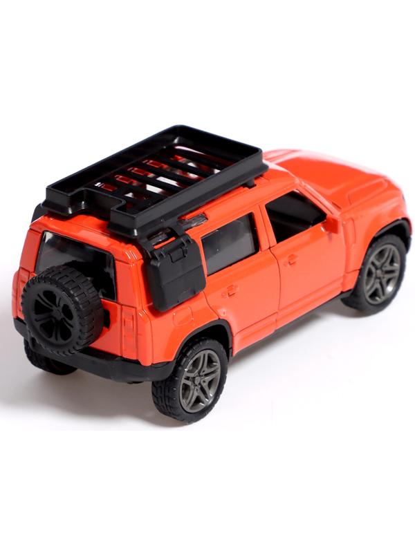 Машина металлическая «Ровер», инерция, 1:32, открываются двери, световые и звуковые эффекты, цвет оранжевый