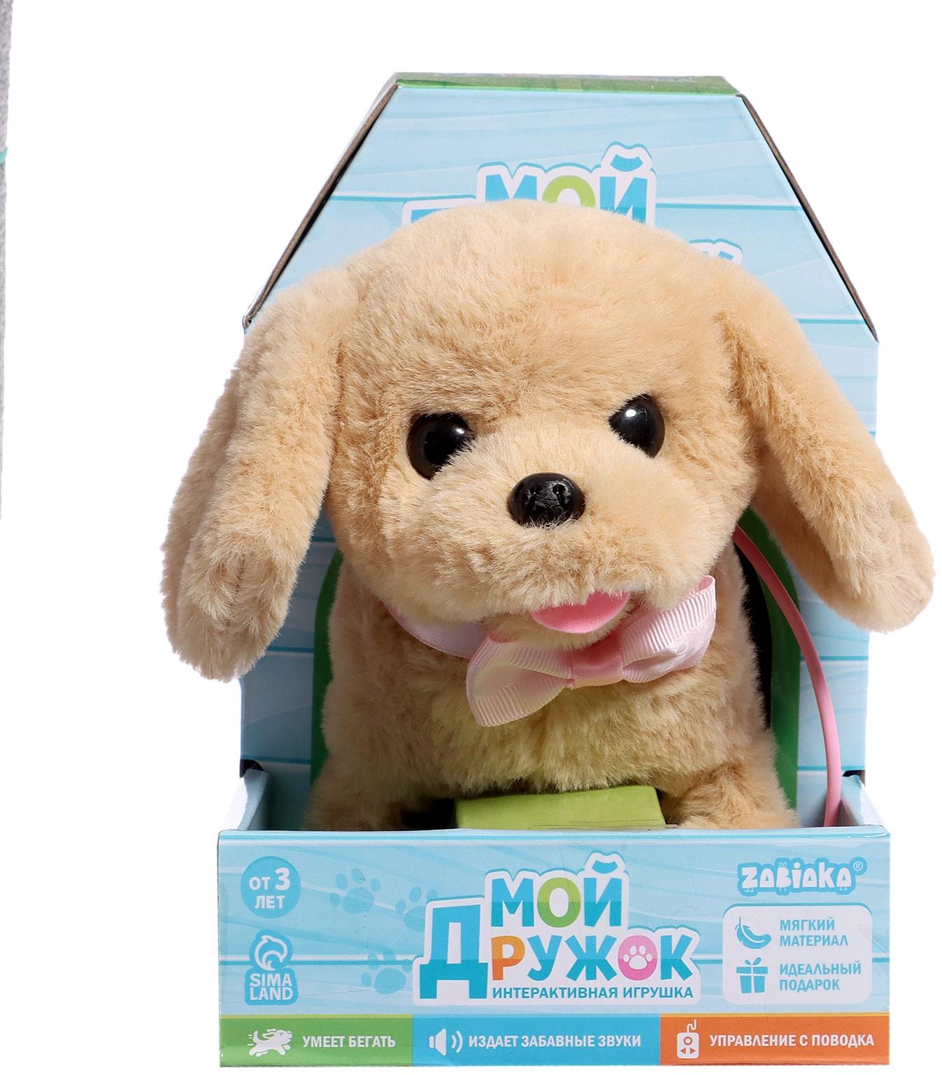 Интерактивная игрушка «Мой дружок», звук, ходит, управление с пульта, МИКС