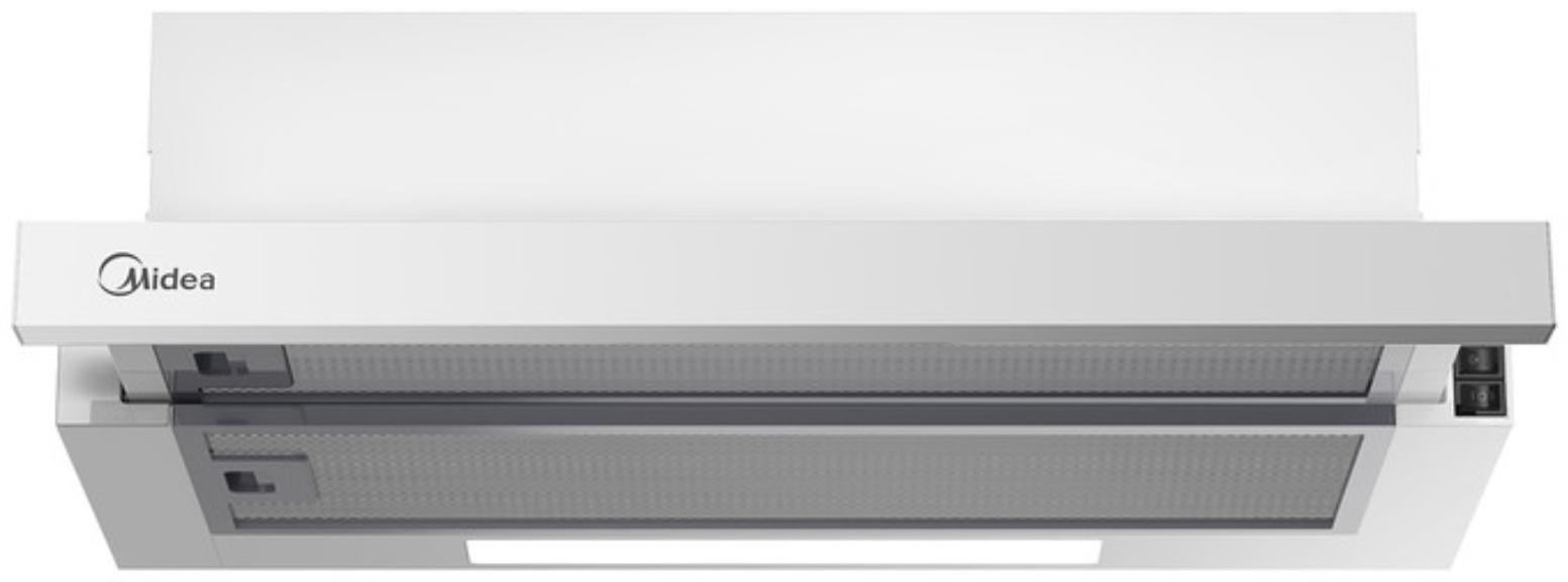 Вытяжка Midea MH60P210W, встраиваемая, 300 м3/ч, 2 скорости, 53 см, белая