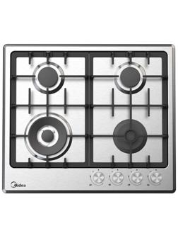 Варочная поверхность Midea MG643TX, газовая, 4 конфорки, серебристая