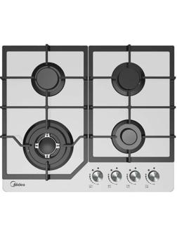 Варочная поверхность Midea MG643TGW, газовая, 4 конфорки, белая