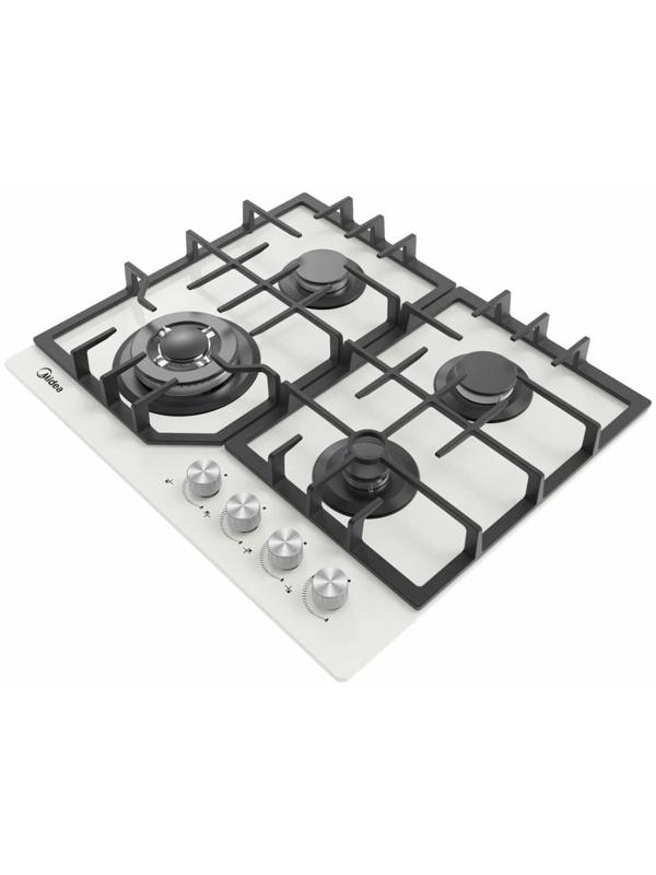 Варочная поверхность Midea MG643TGW, газовая, 4 конфорки, белая