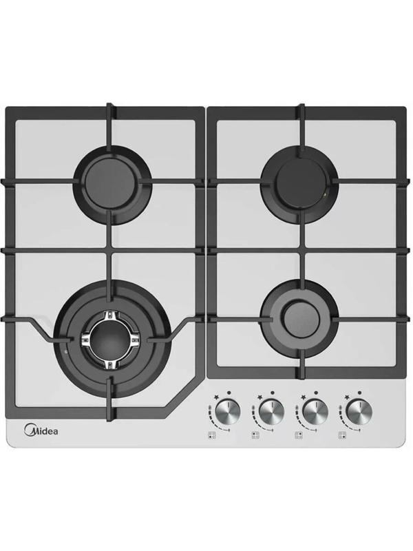 Варочная поверхность Midea MG643TGW, газовая, 4 конфорки, белая