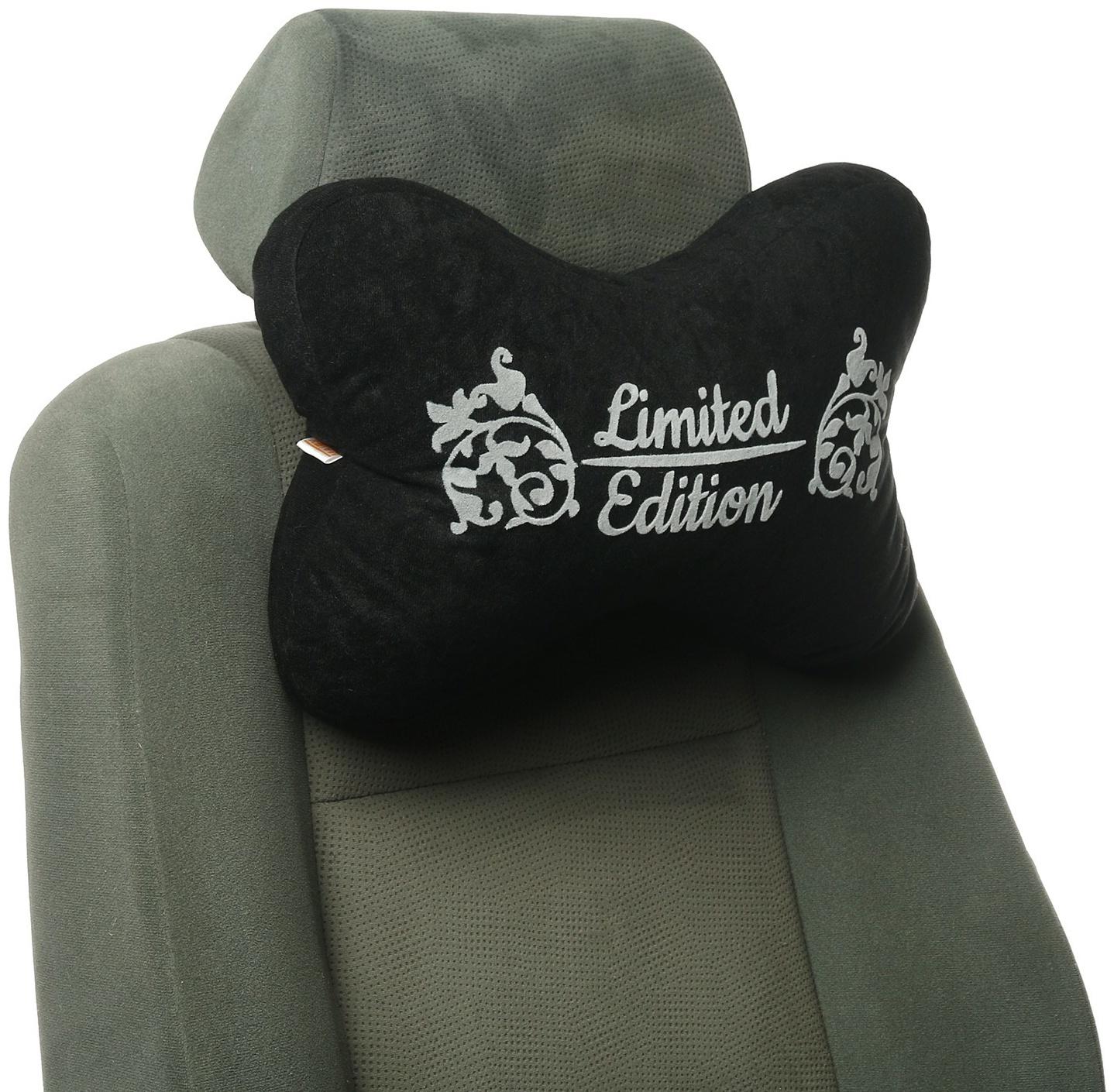 Подушка на подголовник МАТЕХ КОСТОЧКА COMFORT LINE, 38 х 25 х 10 см, черный