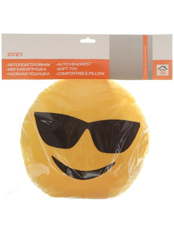 Подушка на подголовник МАТЕХ SMILE LINE, Крутой, 30 х 30 х 10 см, желтый
