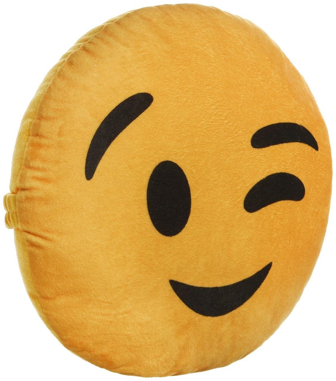Подушка на подголовник МАТЕХ SMILE LINE, Подмигивание, 30 х 30 х 10 см, желтый